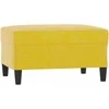 Sofa Sofos komplektas su pagalvėlėmis, 3 dalių, geltonas, aksomas