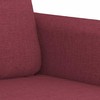 Sofa Sofos komplektas su pagalvėlėmis, 3 dalių, vyno, audinys
