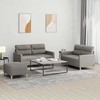 Sofa Sofos komplektas su pagalvėlėmis, 3 dalių, taupe, audinys