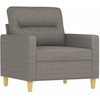 Sofa Sofos komplektas su pagalvėlėmis, 3 dalių, taupe, audinys