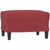 Sofa Sofos komplektas su pagalvėlėmis, 3 dalių, vyno, dirbtinė oda
