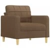 Sofa Sofos komplektas su pagalvėlėmis, 3 dalių, rudas, audinys