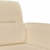 Sofa Sofos komplektas su pagalvėlėmis, 3 dalių, kreminis, audinys