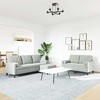Sofa Sofos komplektas su pagalvėlėmis, 3 dalių, pilkas, aksomas