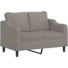 Sofa Sofos komplektas su pagalvėlėmis, 3 dalių, taupe, audinys
