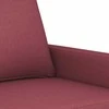 Sofa Sofos komplektas su pagalvėlėmis, 3 dalių, vyno, audinys