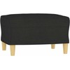 Sofa Sofos komplektas su pagalvėlėmis, 3 dalių, juodas, audinys