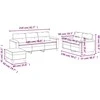 Sofa Sofos komplektas su pagalvėlėmis, 3 dalių, taupe, audinys