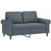 Sofa Sofos komplektas su pagalvėlėmis, 3 dalių, pilkas, aksomas