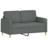 Sofa Sofos komplektas su pagalvėlėmis, 3 dalių, pilkas, audinys