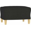 Sofa Sofos komplektas su pagalvėlėmis, 3 dalių, juodas, audinys
