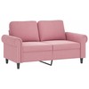 Sofa Sofos komplektas su pagalvėlėmis, 3 dalių, rožinis, aksomas
