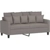 Sofa Sofos komplektas su pagalvėlėmis, 3 dalių, taupe, audinys