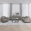 Sofa Sofos komplektas su pagalvėlėmis, 3 dalių, taupe, audinys