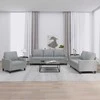 Sofa Sofos komplektas su pagalvėlėmis, 3 dalių, pilkas, audinys