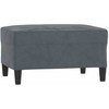 Sofa Sofos komplektas su pagalvėlėmis, 3 dalių, pilkas, aksomas