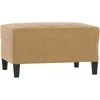 Sofa Sofos komplektas su pagalvėlėmis, 3 dalių, rudas, aksomas