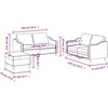 Sofa Sofos komplektas su pagalvėlėmis, 3 dalių, taupe, audinys