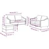 Sofa Sofos komplektas su pagalvėlėmis, 3 dalių, taupe, audinys