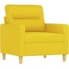 Sofa Sofos komplektas su pagalvėlėmis, 3 dalių, geltonas, audinys