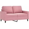 Sofa Sofos komplektas su pagalvėlėmis, 3 dalių, rožinis, aksomas