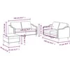 Sofa Sofos komplektas su pagalvėlėmis, 3 dalių, vyno, audinys
