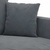 Sofa Sofos komplektas su pagalvėlėmis, 3 dalių, pilkas, aksomas