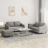 Sofa Sofos komplektas su pagalvėlėmis, 3 dalių, taupe, audinys