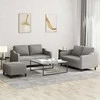 Sofa Sofos komplektas su pagalvėlėmis, 3 dalių, taupe, audinys