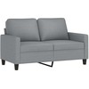 Sofa Sofos komplektas su pagalvėlėmis, 3 dalių, pilkas, audinys