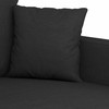 Sofa Sofos komplektas su pagalvėlėmis, 3 dalių, juodas, audinys