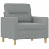Sofa Sofos komplektas su pagalvėlėmis, 3 dalių, pilkas, audinys