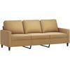 Sofa Sofos komplektas su pagalvėlėmis, 3 dalių, rudas, aksomas