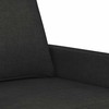 Sofa Sofos komplektas su pagalvėlėmis, 3 dalių, juodas, audinys