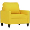 Sofa Sofos komplektas su pagalvėlėmis, 3 dalių, geltonas, audinys