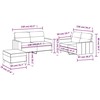 Sofa Sofos komplektas su pagalvėlėmis, 3 dalių, pilkas, audinys