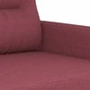 Sofa Sofos komplektas su pagalvėlėmis, 3 dalių, vyno, audinys