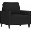 Sofa Sofos komplektas su pagalvėlėmis, 3 dalių, juodas, aksomas