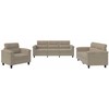 Sofa Sofos komplektas su pagalvėlėmis, 3 dalių, taupe, audinys