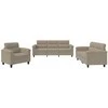 Sofa Sofos komplektas su pagalvėlėmis, 3 dalių, taupe, audinys