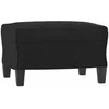 Sofa Sofos komplektas su pagalvėlėmis, 3 dalių, juodas, dirbtinė oda