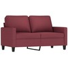 Sofa Sofos komplektas su pagalvėlėmis, 3 dalių, vyno, audinys