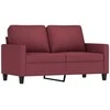 Sofa Sofos komplektas su pagalvėlėmis, 3 dalių, vyno, audinys