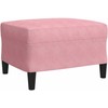 Sofa Sofos komplektas su pagalvėlėmis, 3 dalių, rožinis, aksomas