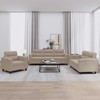 Sofa Sofos komplektas su pagalvėlėmis, 3 dalių, taupe, audinys