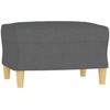 Sofa Sofos komplektas su pagalvėlėmis, 3 dalių, pilkas, audinys