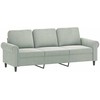 Sofa Sofos komplektas su pagalvėlėmis, 3 dalių, pilkas, aksomas