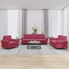 Sofa Sofos komplektas su pagalvėlėmis, 3 dalių, vyno, aksomas