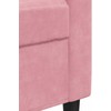 Sofa Sofos komplektas su pagalvėlėmis, 3 dalių, rožinis, aksomas