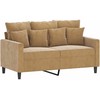 Sofa Sofos komplektas su pagalvėlėmis, 3 dalių, rudas, aksomas